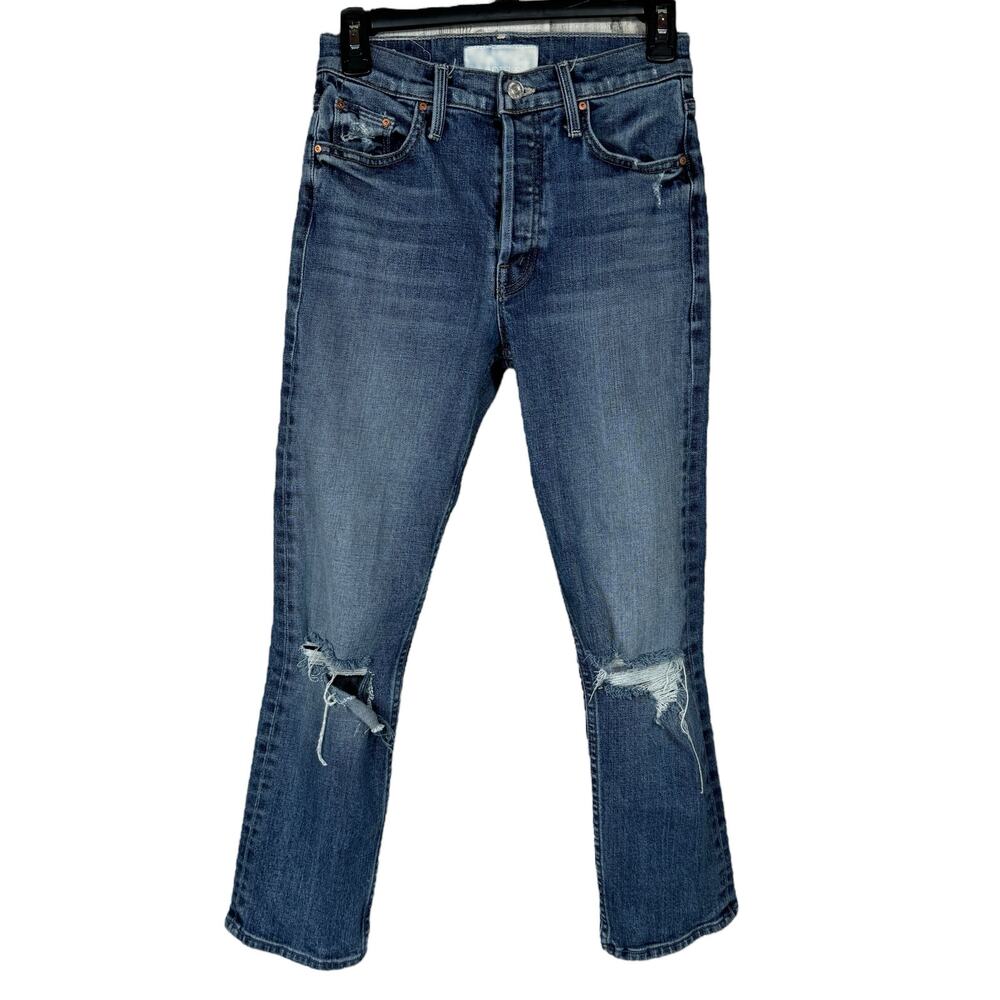 Mother Superior SZ 25 Tomcat Ankle Jeans Seriously, Truce Distressed Button-Fly